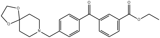 3-CARBOETHOXY-4'-[8-(1,4-DIOXA-8-AZASPIRO[4.5]DECYL)METHYL]BENZOPHENONE price.