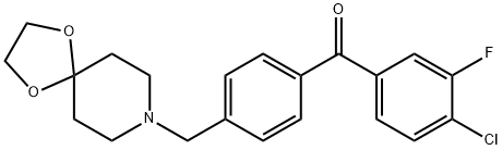 4-CHLORO-4'-[8-(1,4-DIOXA-8-AZASPIRO[4.5]DECYL)METHYL]-3-FLUOROBENZOPHENONE price.