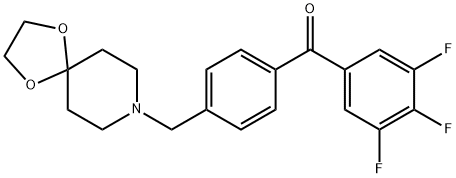 4'-[8-(1,4-DIOXA-8-AZASPIRO[4.5]DECYL)METHYL]-3,4,5-TRIFLUOROBENZOPHENONE Struktur