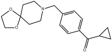 CYCLOPROPYL 4-[8-(1,4-DIOXA-8-AZASPIRO[4.5]DECYL)METHYL]PHENYL KETONE Struktur