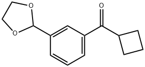 CYCLOBUTYL 3-(1,3-DIOXOLAN-2-YL)PHENYL KETONE Struktur