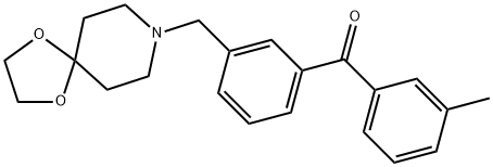 3-[8-(1,4-DIOXA-8-AZASPIRO[4.5]DECYL)METHYL]-3'-METHYL BENZOPHENONE Struktur