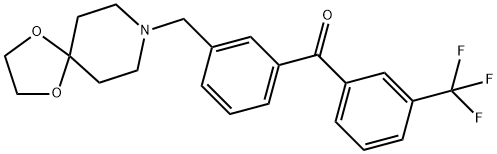 3-[8-(1,4-DIOXA-8-AZASPIRO[4.5]DECYL)METHYL]-3'-TRIFLUOROBENZOPHENONE Struktur