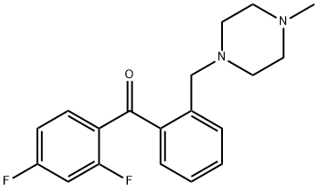 2,4-DIFLUORO-2'-(4-METHYLPIPERAZINOMETHYL) BENZOPHENONE Struktur