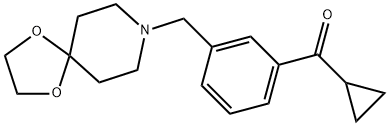 CYCLOPROPYL 3-[8-(1,4-DIOXA-8-AZASPIRO[4.5]DECYL)METHYL]PHENYL KETONE Struktur