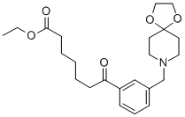 ETHYL 7-[3-[8-(1,4-DIOXA-8-AZASPIRO[4.5]DECYL)METHYL]PHENYL]-7-OXOHEPTANOATE Struktur