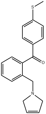 2-(3-PYRROLINOMETHYL)-4'-THIOMETHYLBENZOPHENONE Struktur