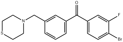 4-BROMO-3-FLUORO-3'-THIOMORPHOLINOMETHYL BENZOPHENONE price.