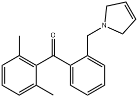 2,6-DIMETHYL-2'-(3-PYRROLINOMETHYL) BENZOPHENONE Struktur