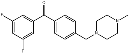 3,5-DIFLUORO-4'-(4-METHYLPIPERAZINOMETHYL) BENZOPHENONE Struktur