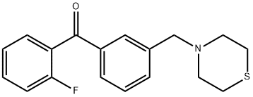 2-FLUORO-3'-THIOMORPHOLINOMETHYL BENZOPHENONE price.