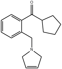 CYCLOPENTYL 2-(3-PYRROLINOMETHYL)PHENYL KETONE Struktur