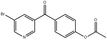 3-(4-ACETOXYBENZOYL)-5-BROMOPYRIDINE Struktur