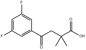 4-(3,5-DIFLUOROPHENYL)-2,2-DIMETHYL-4-OXOBUTYRIC ACID Struktur