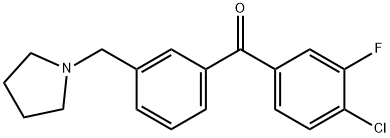 4-CHLORO-3-FLUORO-3'-PYRROLIDINOMETHYL BENZOPHENONE price.