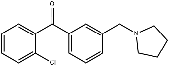 2-CHLORO-3'-PYRROLIDINOMETHYL BENZOPHENONE price.