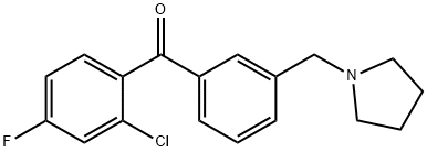 2-CHLORO-4-FLUORO-3'-PYRROLIDINOMETHYL BENZOPHENONE price.