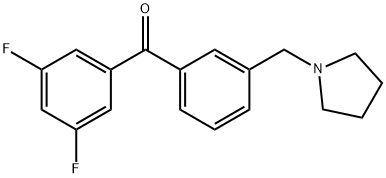 3,5-DIFLUORO-3'-PYRROLIDINOMETHYL BENZOPHENONE price.