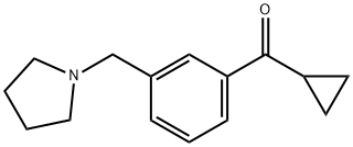 CYCLOPROPYL 3-(PYRROLIDINOMETHYL)PHENYL KETONE Struktur