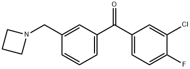 3'-AZETIDINOMETHYL-3-CHLORO-4-FLUOROBENZOPHENONE Struktur