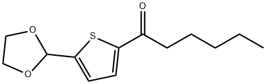 5-(1,3-DIOXOLAN-2-YL)-2-THIENYL PENTYL KETONE Struktur