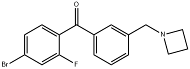 3'-AZETIDINOMETHYL-4-BROMO-2-FLUOROBENZOPHENONE Struktur