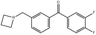 3'-AZETIDINOMETHYL-3,4-DIFLUOROBENZOPHENONE Struktur