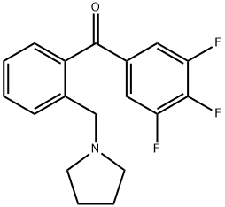 2'-PYRROLIDINOMETHYL-3,4,5-TRIFLUOROBENZOPHENONE Struktur