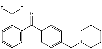 4'-PIPERIDINOMETHYL-2-TRIFLUOROMETHYLBENZOPHENONE Struktur