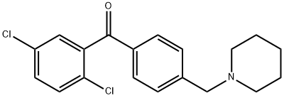 2,5-DICHLORO-4'-PIPERIDINOMETHYL BENZOPHENONE Struktur