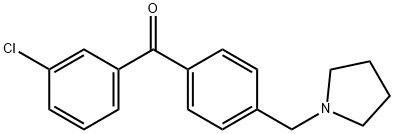 3-CHLORO-4'-PYRROLIDINOMETHYL BENZOPHENONE price.