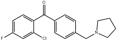 2-CHLORO-4-FLUORO-4'-PYRROLIDINOMETHYL BENZOPHENONE price.