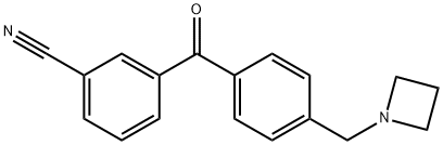 4'-AZETIDINOMETHYL-3-CYANOBENZOPHENONE Struktur