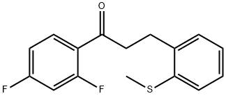 2',4'-DIFLUORO-3-(2-THIOMETHYLPHENYL)PROPIOPHENONE Struktur