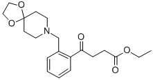 ETHYL 4-[2-[8-(1,4-DIOXA-8-AZASPIRO[4.5]DECYL)METHYL]PHENYL]-4-OXOBUTYRATE Struktur