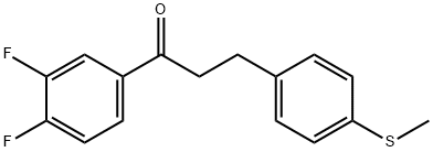 3',4'-DIFLUORO-3-(4-THIOMETHYLPHENYL)PROPIOPHENONE Struktur