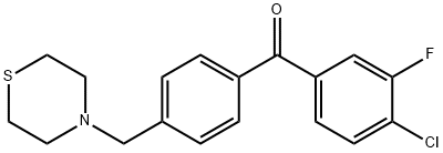 4-CHLORO-3-FLUORO-4'-THIOMORPHOLINOMETHYL BENZOPHENONE price.