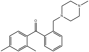 2,4-DIMETHYL-2'-(4-METHYLPIPERAZINOMETHYL) BENZOPHENONE Struktur