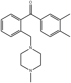 3,4-DIMETHYL-2'-(4-METHYLPIPERAZINOMETHYL) BENZOPHENONE Struktur