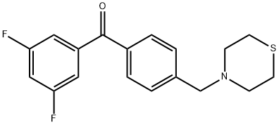 3,5-DIFLUORO-4'-THIOMORPHOLINOMETHYL BENZOPHENONE Struktur