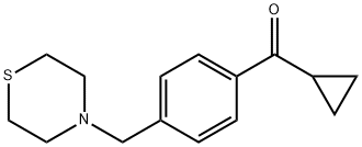 CYCLOPROPYL 4-(THIOMORPHOLINOMETHYL)PHENYL KETONE Struktur