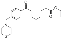 ETHYL 8-OXO-8-[4-(THIOMORPHOLINOMETHYL)PHENYL]OCTANOATE Struktur