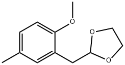 2-METHOXY-5-METHYL(1,3-DIOXOLAN-2-YLMETHYL)BENZENE Struktur