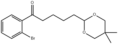 2'-BROMO-5-(5,5-DIMETHYL-1,3-DIOXAN-2-YL)VALEROPHENONE Struktur