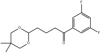 3',5'-DIFLUORO-4-(5,5-DIMETHYL-1,3-DIOXAN-2-YL)BUTYROPHENONE Struktur