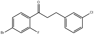 4'-BROMO-3-(3-CHLOROPHENYL)-2'-FLUOROPROPIOPHENONE Struktur