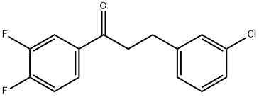 3-(3-CHLOROPHENYL)-3',4'-DIFLUOROPROPIOPHENONE Struktur