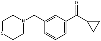 CYCLOPROPYL 3-(THIOMORPHOLINOMETHYL)PHENYL KETONE Struktur