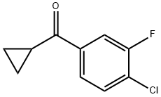 4-CHLORO-3-FLUOROPHENYL CYCLOPROPYL KETONE Struktur