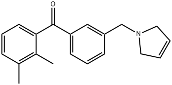 2,3-DIMETHYL-3'-(3-PYRROLINOMETHYL) BENZOPHENONE Struktur